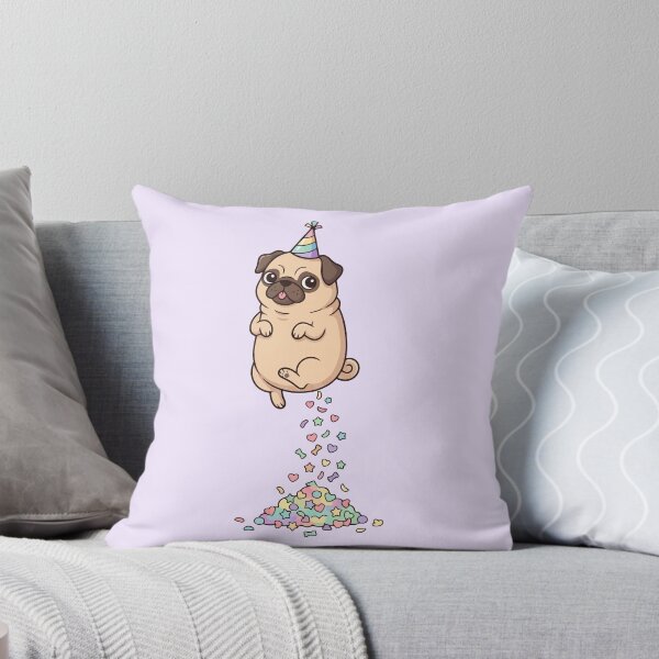 Item preview, Party Pug Farting Confetti Hearts Birthday Celebration designed and sold by Amir Faysal.