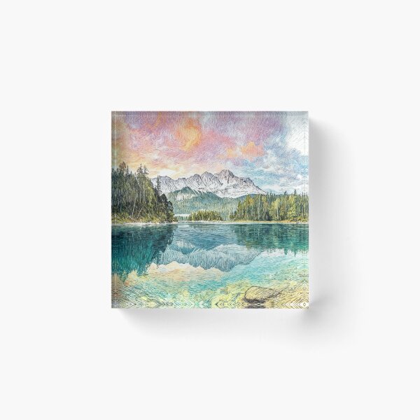 Item preview, Eibsee and Zugspitze designed and sold by sid1802.