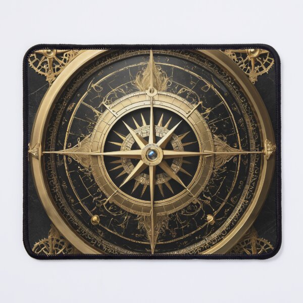 Item preview, Golden Compass - Steampunk Explorer Art designed and sold by CrippiCrippi.