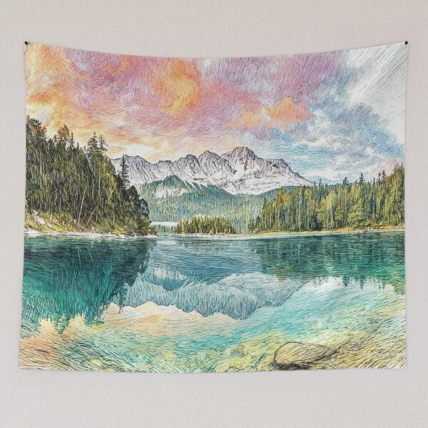 Item preview, Eibsee and Zugspitze designed and sold by sid1802.