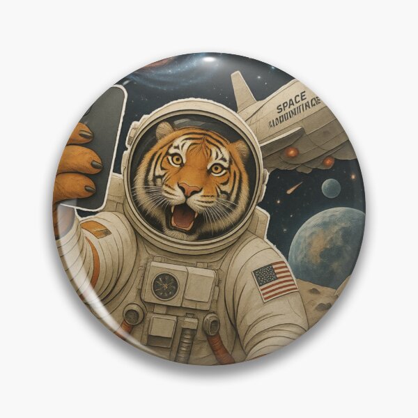 Item preview, Roaring Into The Cosmos Tiger Astronaut designed and sold by Haque Designs.
