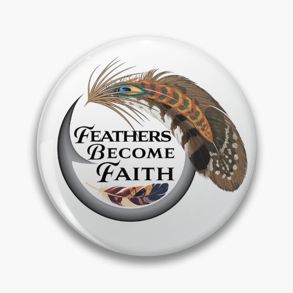 Item preview, Fly tyers logo custom feather brushes and text "Feathers Become Faith" designed and sold by Art-Horizon.