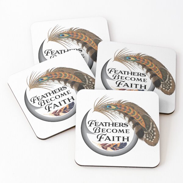 Item preview, Fly tyers logo custom feather brushes and text "Feathers Become Faith" designed and sold by Art-Horizon.