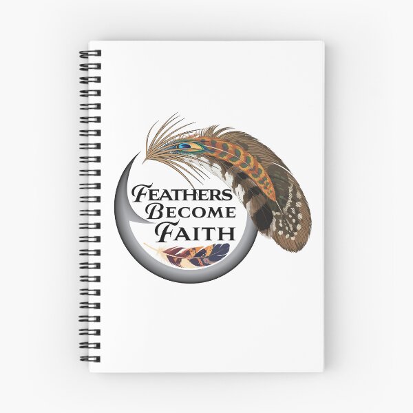 Item preview, Fly tyers logo custom feather brushes and text "Feathers Become Faith" designed and sold by Art-Horizon.