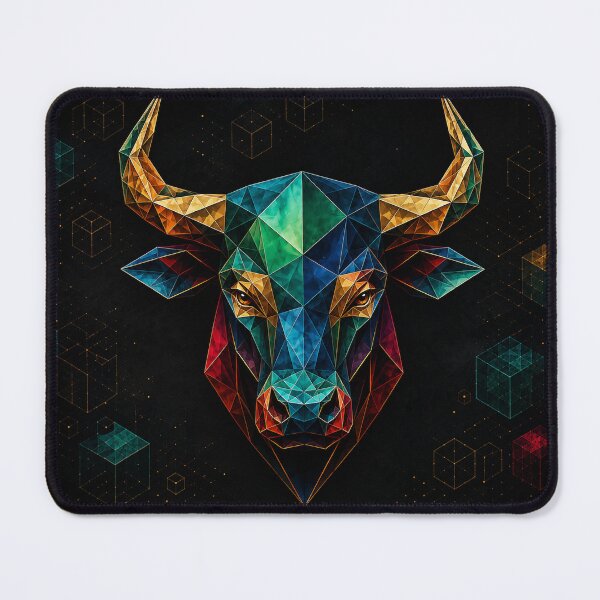 Item preview, Colorful Geometric Bull - Crystal Mosaic Art designed and sold by PrintGo26.