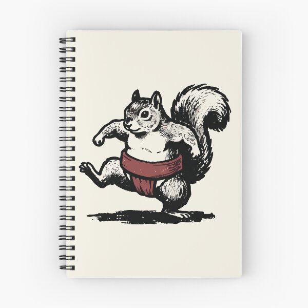 Item preview, Sumo Squirrel Mawashi Stance Woodcut Vintage Martial Arts designed and sold by Amir Faysal.