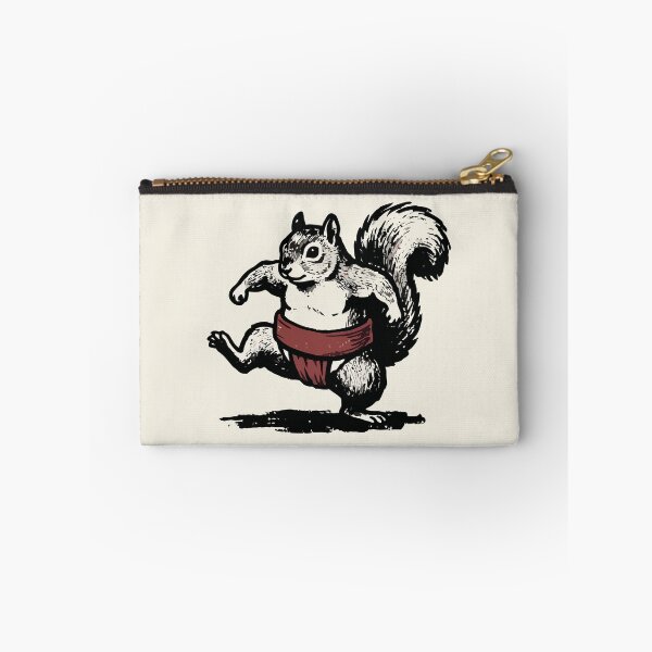 Item preview, Sumo Squirrel Mawashi Stance Woodcut Vintage Martial Arts designed and sold by Amir Faysal.