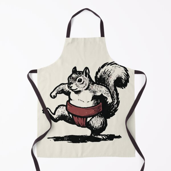 Item preview, Sumo Squirrel Mawashi Stance Woodcut Vintage Martial Arts designed and sold by Amir Faysal.