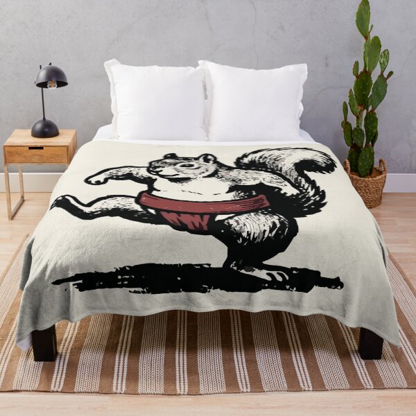 Item preview, Sumo Squirrel Mawashi Stance Woodcut Vintage Martial Arts designed and sold by Amir Faysal.