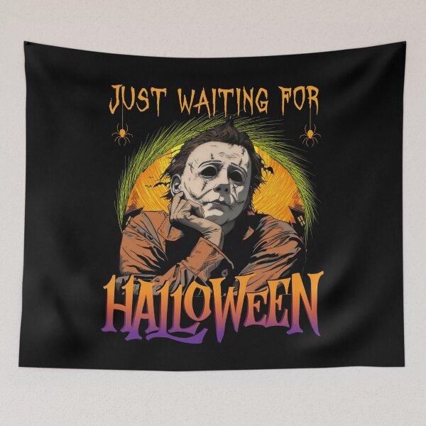 Item preview, Funny Just Waiting For Halloween , Funny Horror Character, Horror Halloween sublimation /Scary movie, designed and sold by Amelia ART G.