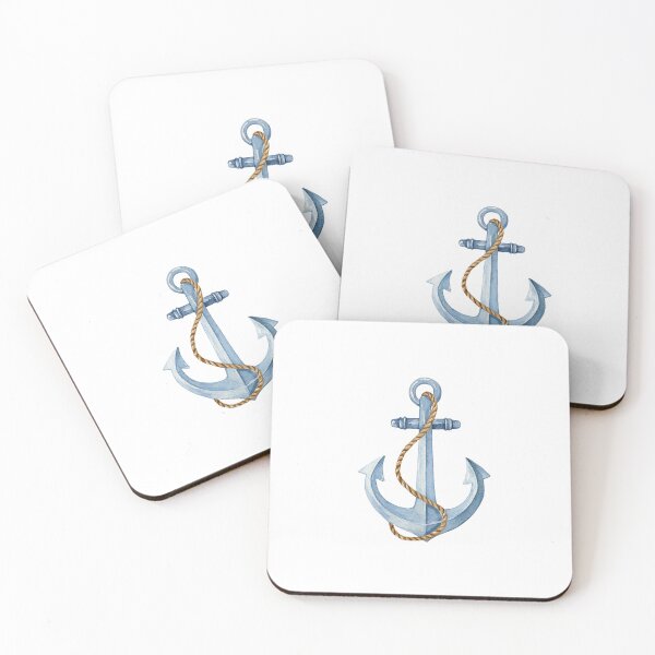 Item preview, Vintage Watercolor Anchor Nautical Illustration designed and sold by Ramona-Gliga.