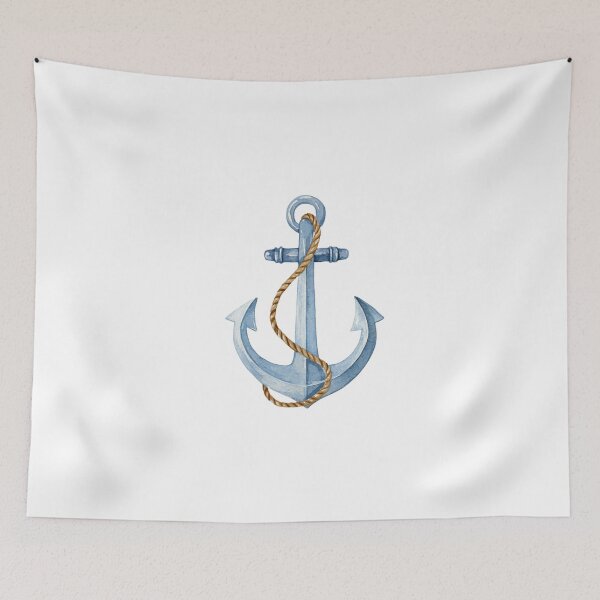 Item preview, Vintage Watercolor Anchor Nautical Illustration designed and sold by Ramona-Gliga.