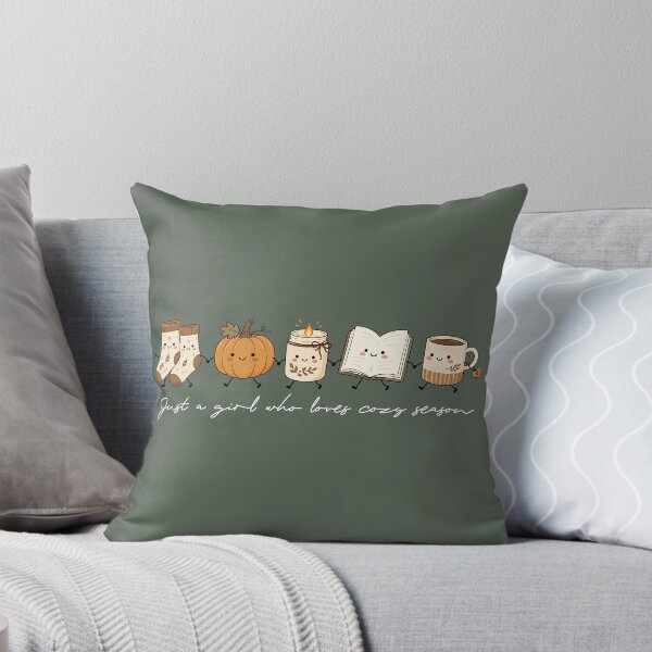 Item preview, Just a Girl Who Loves Cozy Season TShirt, Cute Fall Doodle Shirt, Cozy Reader Gift For Her, Librarian Teacher Bookish Gifts designed and sold by LessIsLoud.