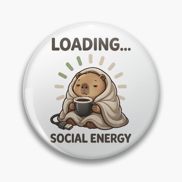 Item preview, Loading Social Energy Capybara designed and sold by Stikaro.
