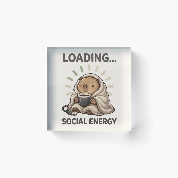 Item preview, Loading Social Energy Capybara designed and sold by Stikaro.