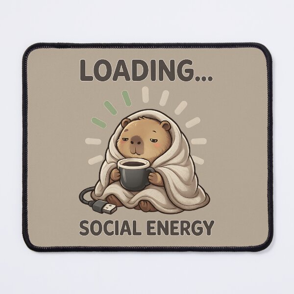 Item preview, Loading Social Energy Capybara designed and sold by Stikaro.