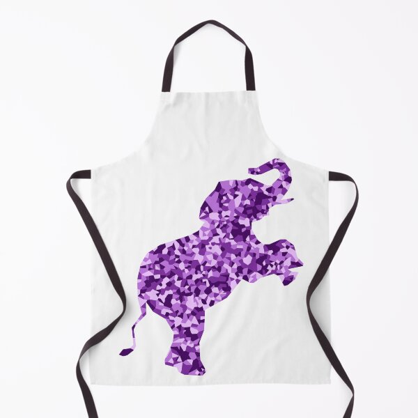 Item preview, Purple Mosaic Baby Elephant on Hind Legs Silhouette Art designed and sold by DymondDesigns.