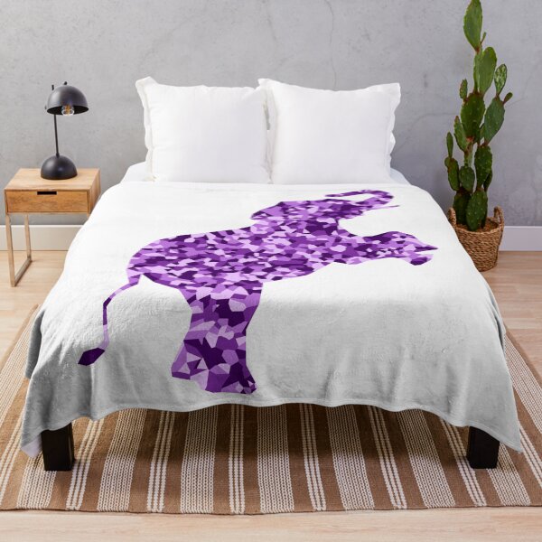 Item preview, Purple Mosaic Baby Elephant on Hind Legs Silhouette Art designed and sold by DymondDesigns.
