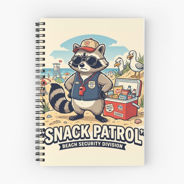 Item preview, Snack Patrol Raccoon | Funny Beach Security Seagull Summer Art designed and sold by DmaarGroup.