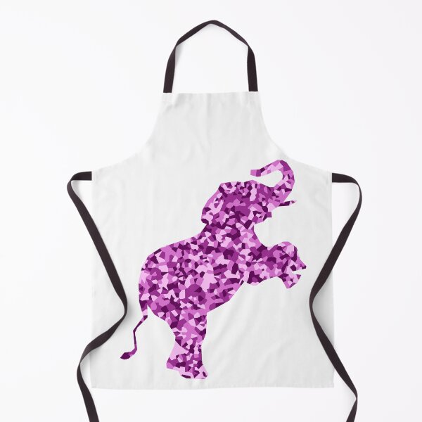 Item preview, Pink Mosaic Baby Elephant on Hind Legs Silhouette Art designed and sold by DymondDesigns.