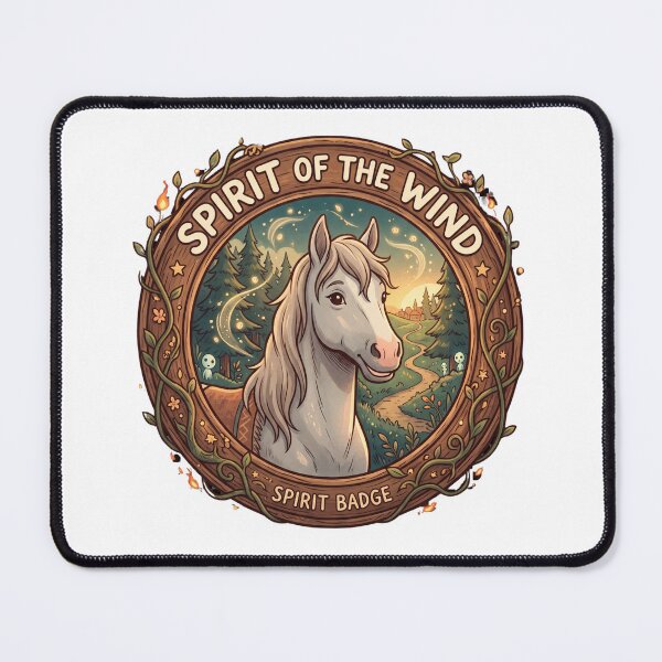 Item preview, Spirit Of The Wind — Enchanted Forest Horse Badge Tee v1 designed and sold by CornishPixiPony.