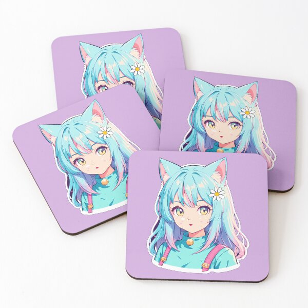 Item preview, Daisy – Flower Lover | Kawaii Cat Girl Anime Art designed and sold by bella-rosa87.