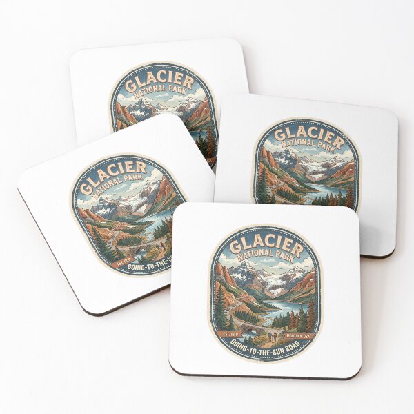 Item preview, Glacier National Park Montana Vintage Travel Decal - Going to the Sun Road designed and sold by LittleArij.