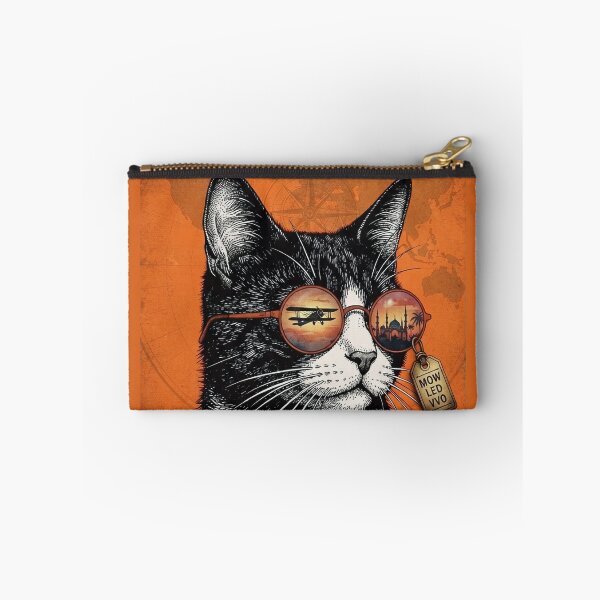 Item preview, Adventure Cat Travel – Vintage Aviator World Traveler designed and sold by BlackCat Vibe.