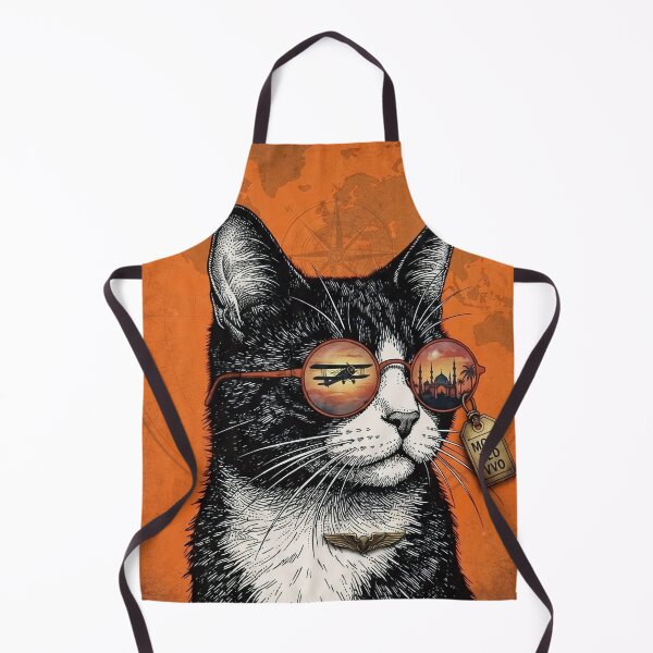 Item preview, Adventure Cat Travel – Vintage Aviator World Traveler designed and sold by BlackCat Vibe.