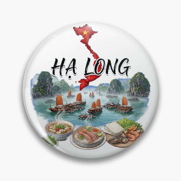 Item preview, Ha Long Bay Vietnam Limestone Islands Junk Boats designed and sold by Danh Style.