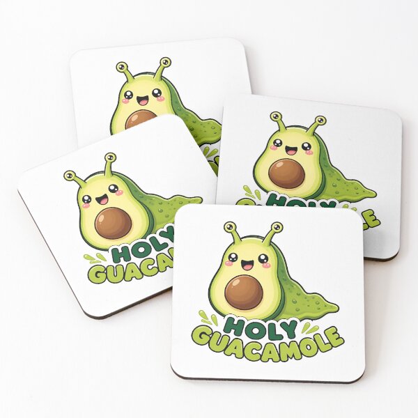 Item preview, Cute Avocado Slug Holy Guacamole Kawaii Pun designed and sold by RareVisuals.