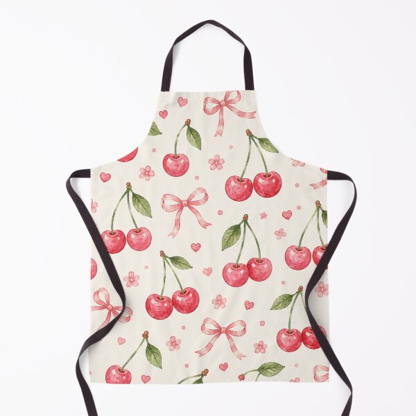 Item preview, Cherry Bow Garden | Cute Cherry & Pink Bow Watercolor Pattern designed and sold by Shruz.