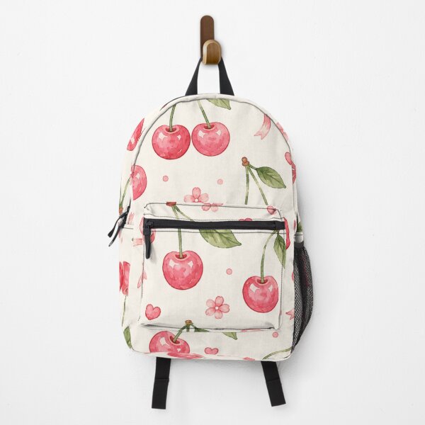 Item preview, Cherry Bow Garden | Cute Cherry & Pink Bow Watercolor Pattern designed and sold by Shruz.