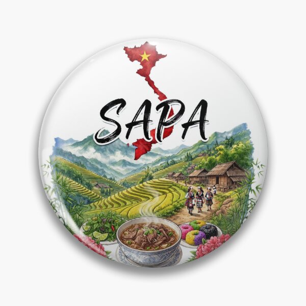 Item preview, Sapa Vietnam Rice Terraces Mountain Landscape designed and sold by Danh Style.