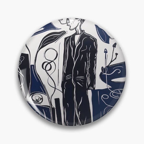 Item preview, Cult of Reason - Blue Abstract Art designed and sold by shadow-bloom.