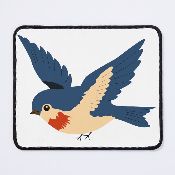 Item preview, Vintage Flying Swallow Bird Illustration designed and sold by DesignbyAnnaM.