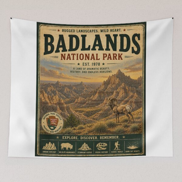 Item preview, Badlands National Park designed and sold by SlanPOD.