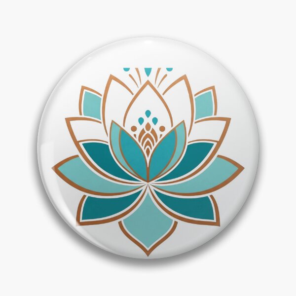 Item preview, Sacred Teal Lotus Flower Mandala Art designed and sold by Dzblack.