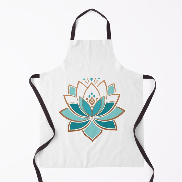Item preview, Sacred Teal Lotus Flower Mandala Art designed and sold by Dzblack.