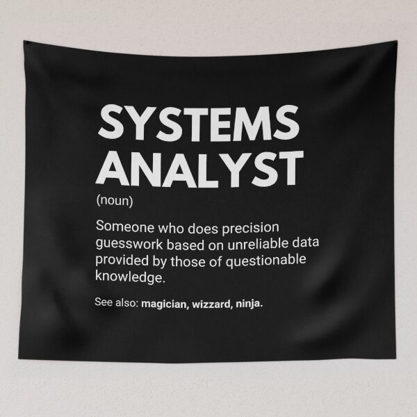 Item preview, Systems Analyst Funny Work Definition designed and sold by CuteLovelyDesigns.