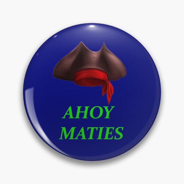 Item preview, Ahoy Maties Pirate Hat Typography designed and sold by MA-Apparel.