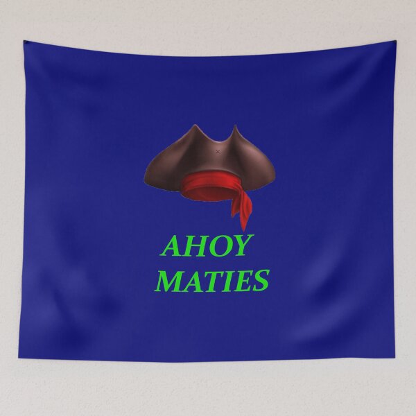 Item preview, Ahoy Maties Pirate Hat Typography designed and sold by MA-Apparel.