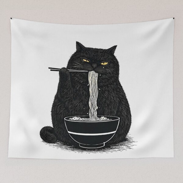 Item preview, Ramen Cat Attitude designed and sold by NexxaStoree.