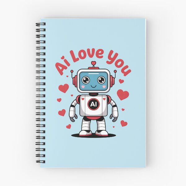 Item preview, AI Love You – Cute Funny AI Robot Love Design designed and sold by Jollys-ArtShop.