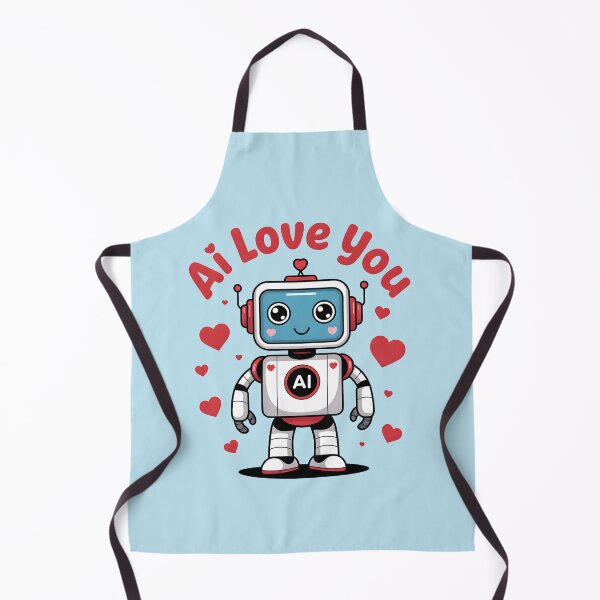 Item preview, AI Love You – Cute Funny AI Robot Love Design designed and sold by Jollys-ArtShop.