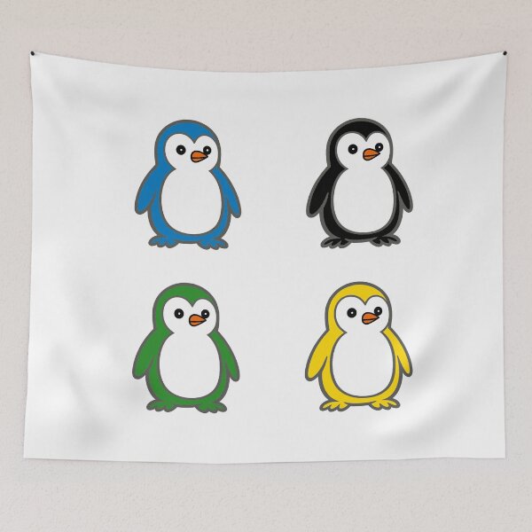 Item preview, Minimalist Penguin Quartet | Clean Vector Mascot Set designed and sold by Pippo-Penguin.
