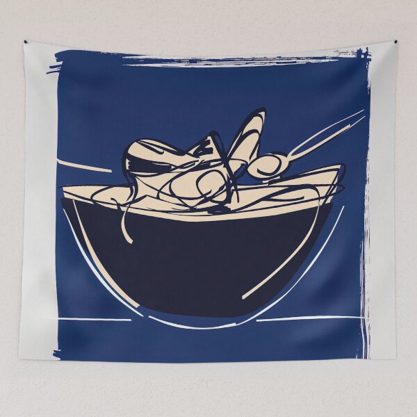 Item preview, Curry - Blue Abstract Art designed and sold by shadow-bloom.
