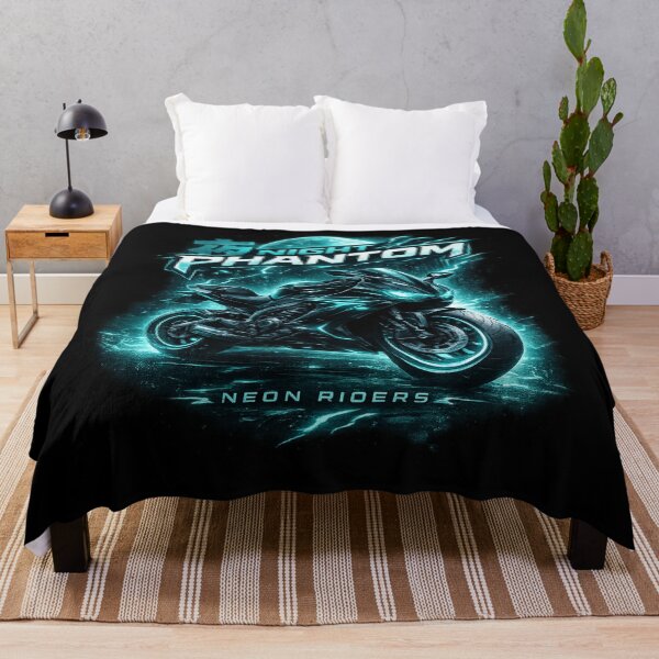 Item preview, Night Phantom Motorcycle T-Shirt – Futuristic Neon Sportbike Rider Design designed and sold by Stylestickers55.