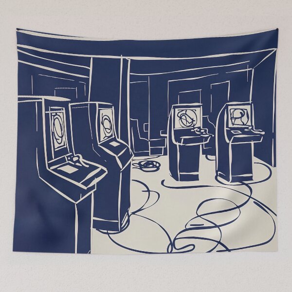 Item preview, Cybercafe - Blue Abstract Art designed and sold by shadow-bloom.