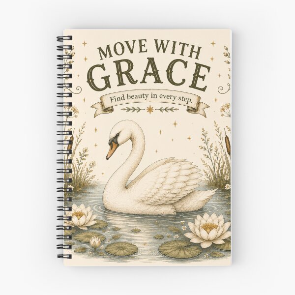 Item preview, Move With Grace Swan | Vintage Cottagecore Woodland Art designed and sold by TinyHeroLab.
